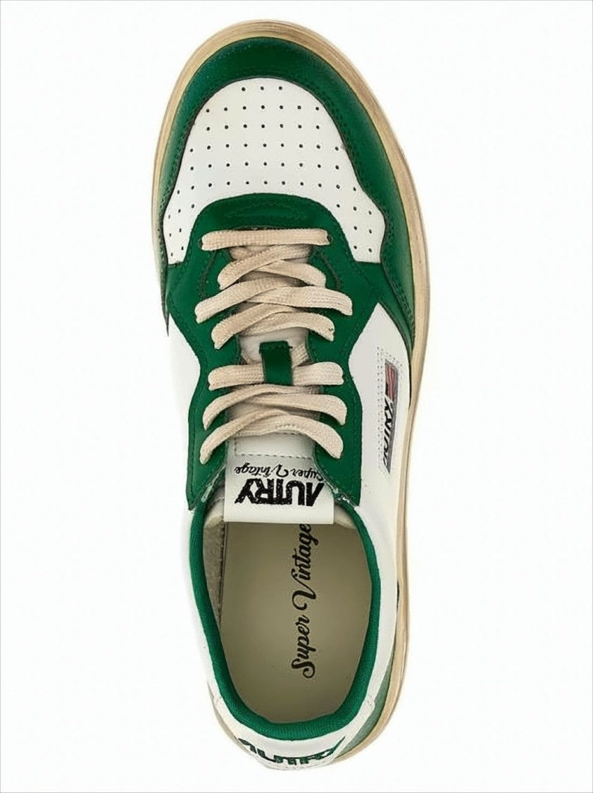 Autry Vintage-Inspired Leather Sneakers With Retro Detailing