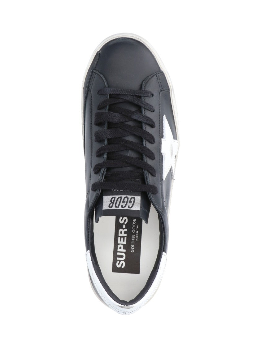 Golden Goose Black Super Star Vintage Leather Sneakers