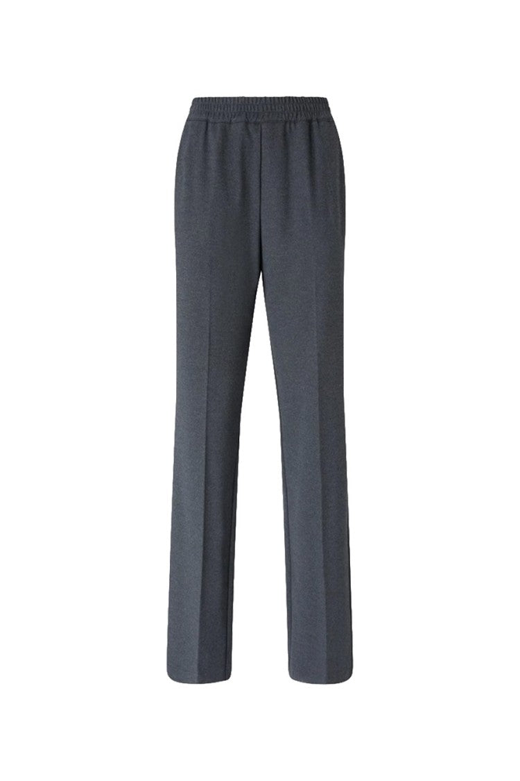 Pinko Grey Viscose-Nylon Blend Elastic-Waist Trousers