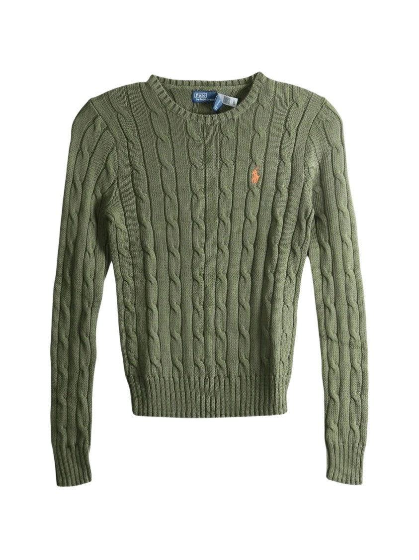 Polo Ralph Lauren Cable-Knit Sweater With Logo Embroidery And Fitted Silhouette