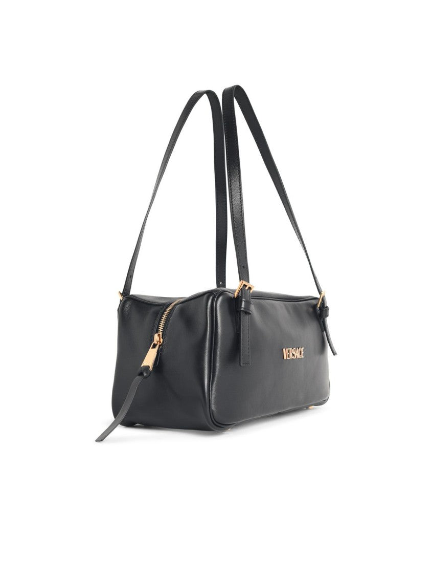 Versace 'Tag' Black Leather Bag