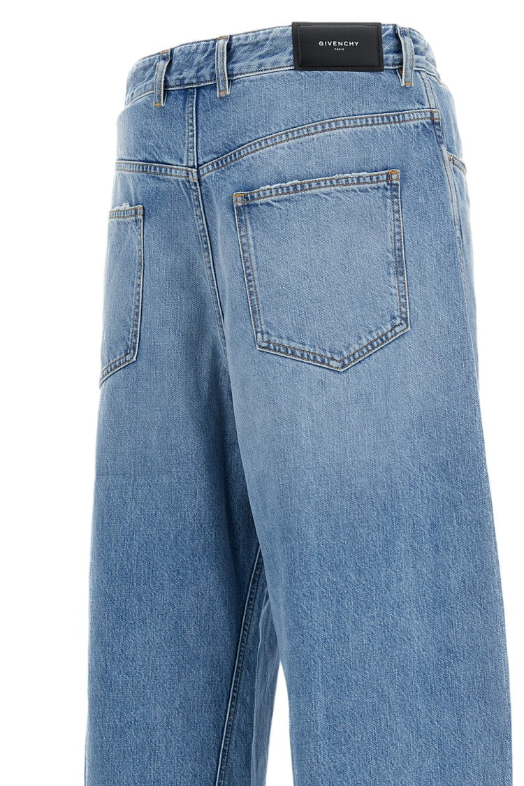 Givenchy Light Blue Denim Jeans With Bias-Cut Seams
