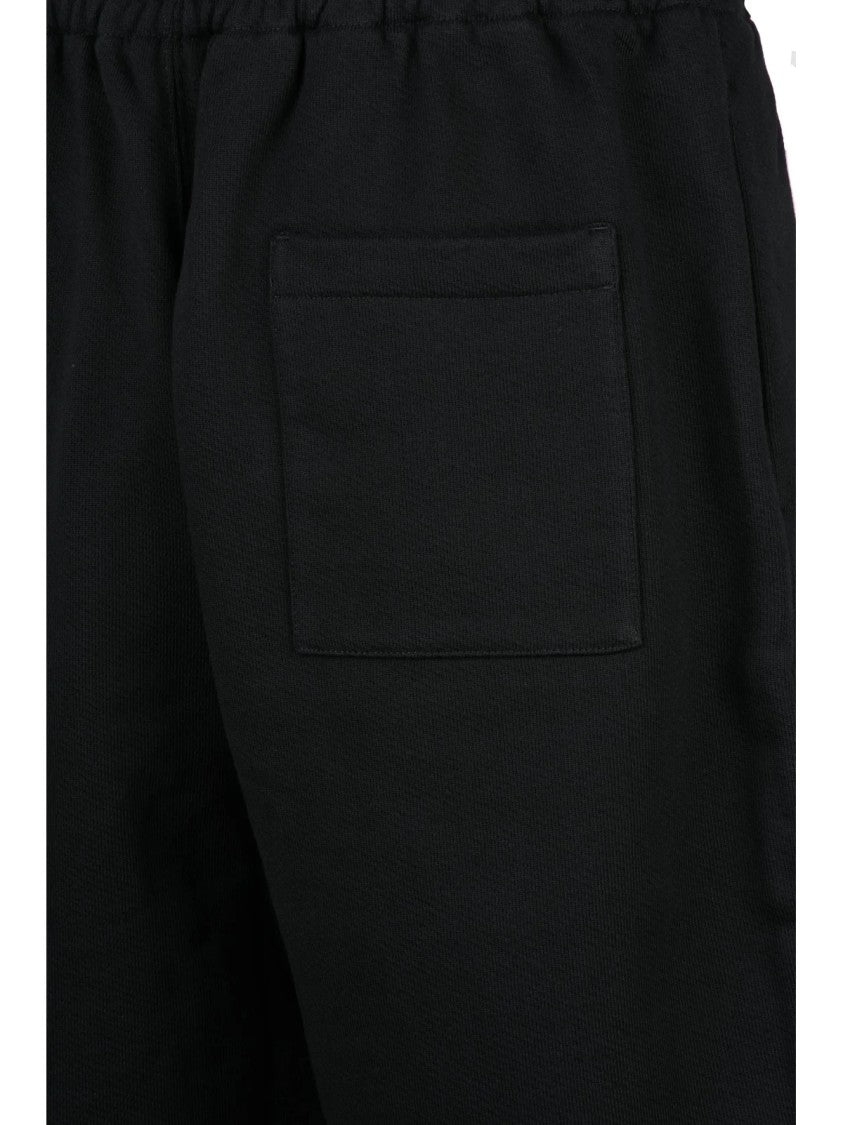 Off-White Black Cotton Sweatshirt Shorts