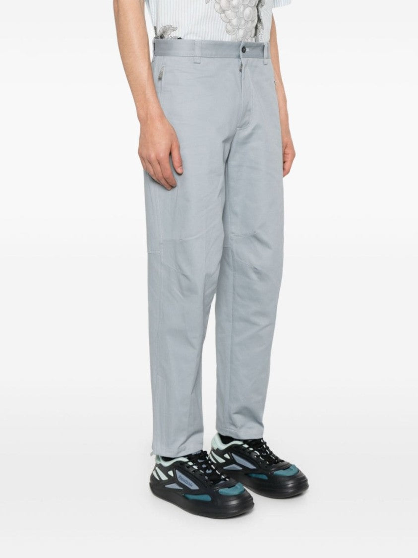 Lanvin Blue-Grey Cotton Twill Trousers