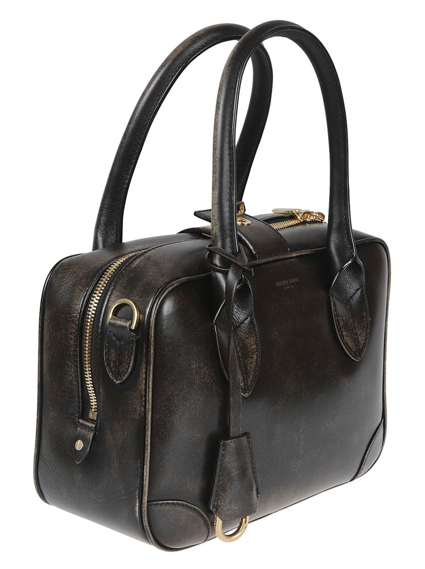 Golden Goose Black Leather Double-Zip Mini Bag