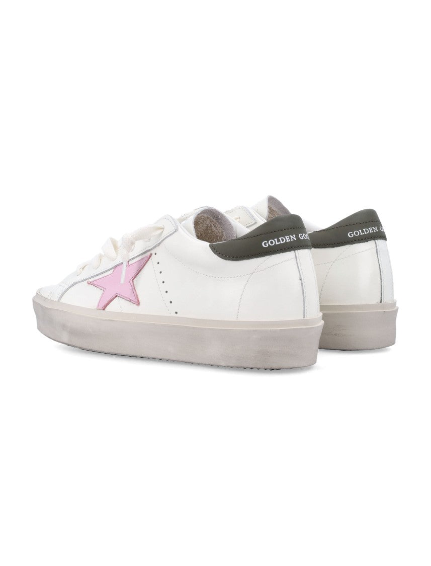 Golden Goose Hi Star Low-Top Sneakers In White Leather