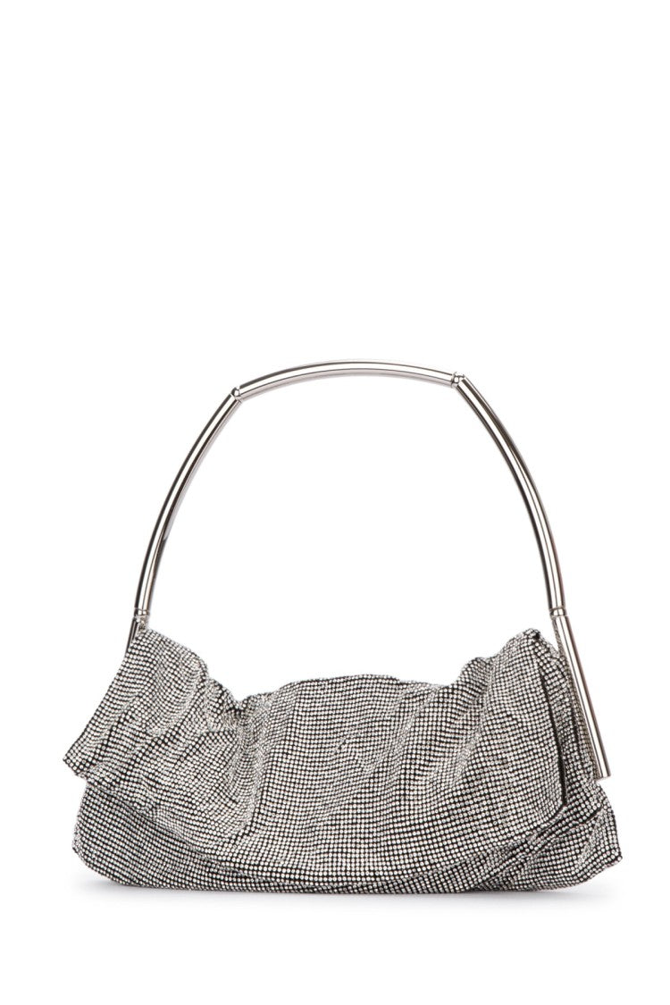Benedetta Bruzziches Ruched Fabric Shoulder Bag