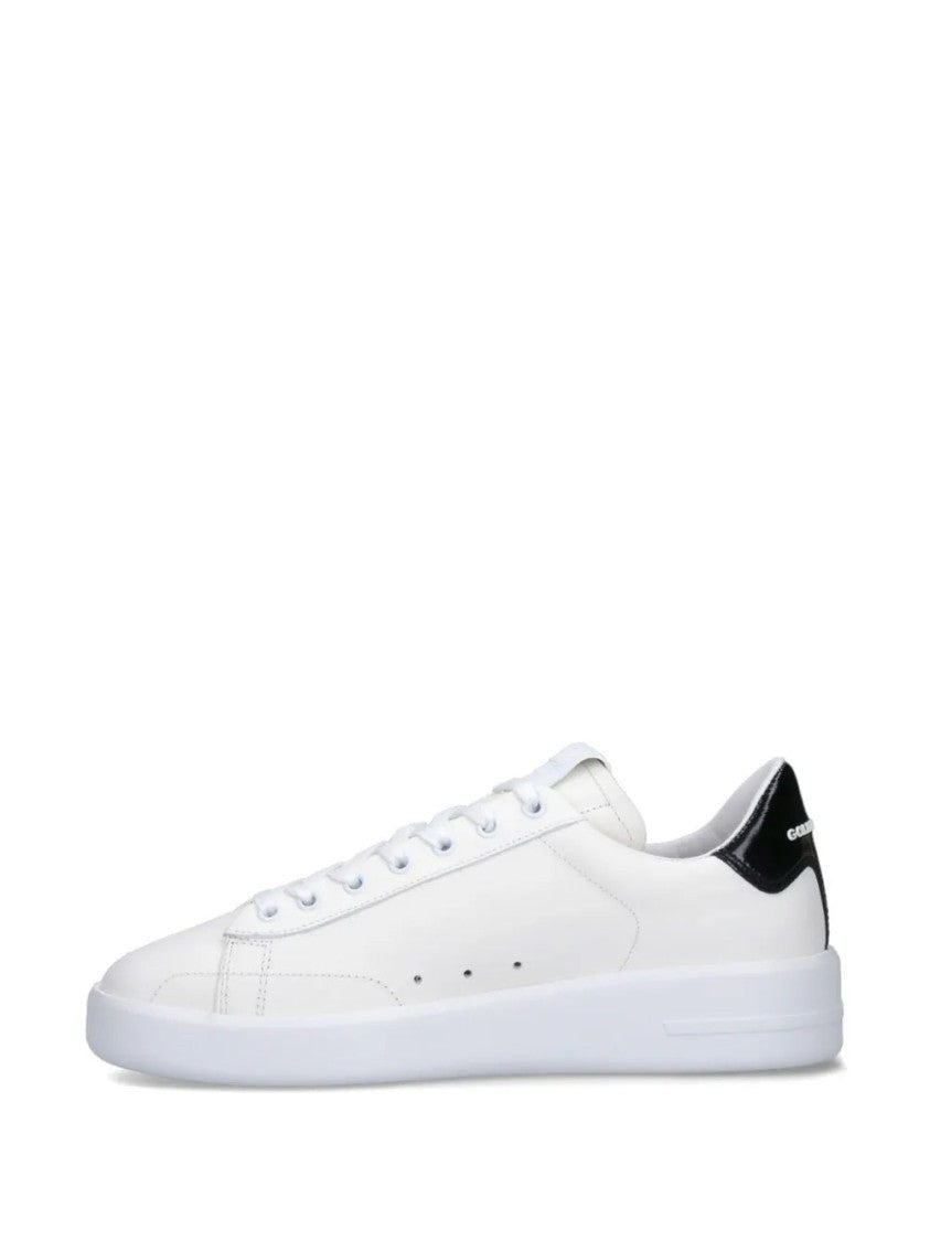 Golden Goose White Pure Star Minimalist Low-Top Leather Sneakers