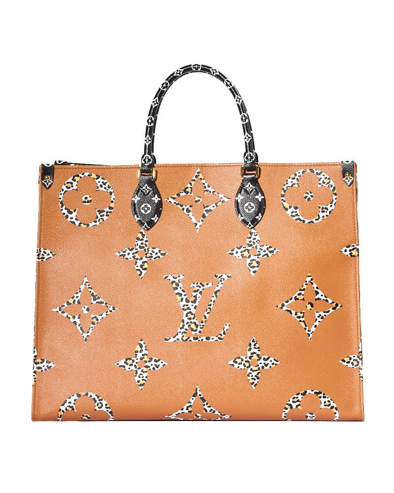 Louis Vuitton Onthego Gm Monogram Giant Leopard Bicolor