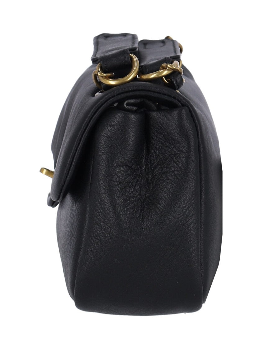 Vivienne Westwood Structured Leather Shoulder Bag With Gold-Tone Accents