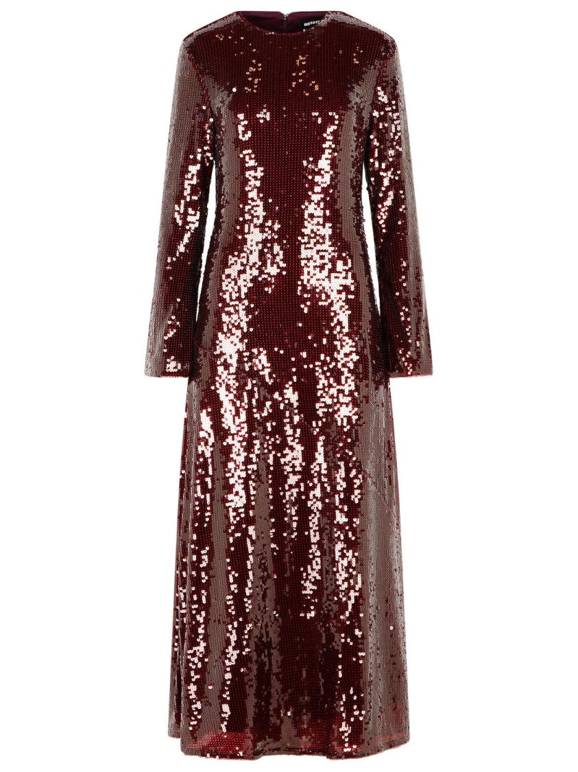 Rotate Kaisa' Burgundy Polyester Dress