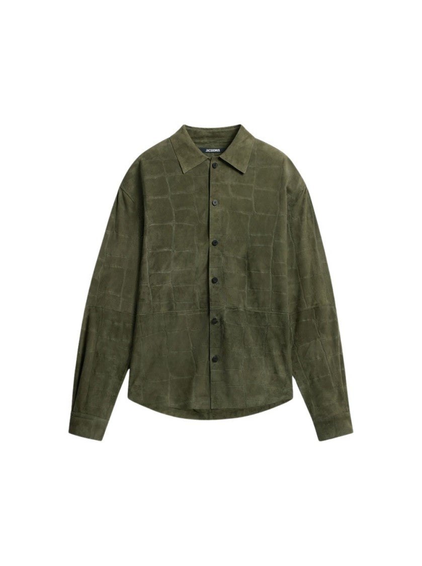 Jacquemus Croco Shirt Khaki
