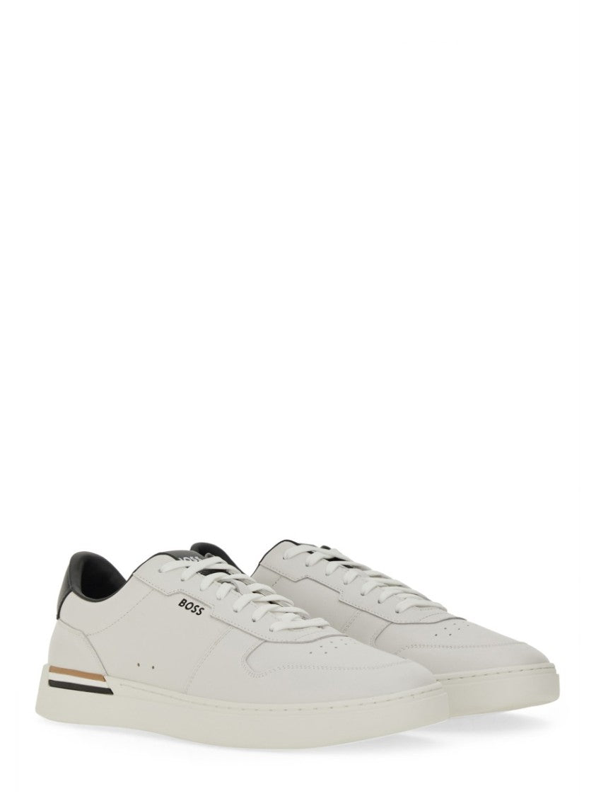 Boss Leather Low-Top Sneaker