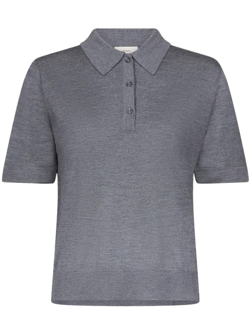 Loulou De Saison Short-Sleeved Polo Shirt In Soft Cashmere