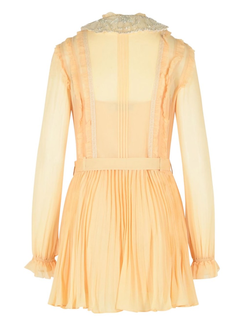 Self-Portrait Mini Dress With Pleated Design