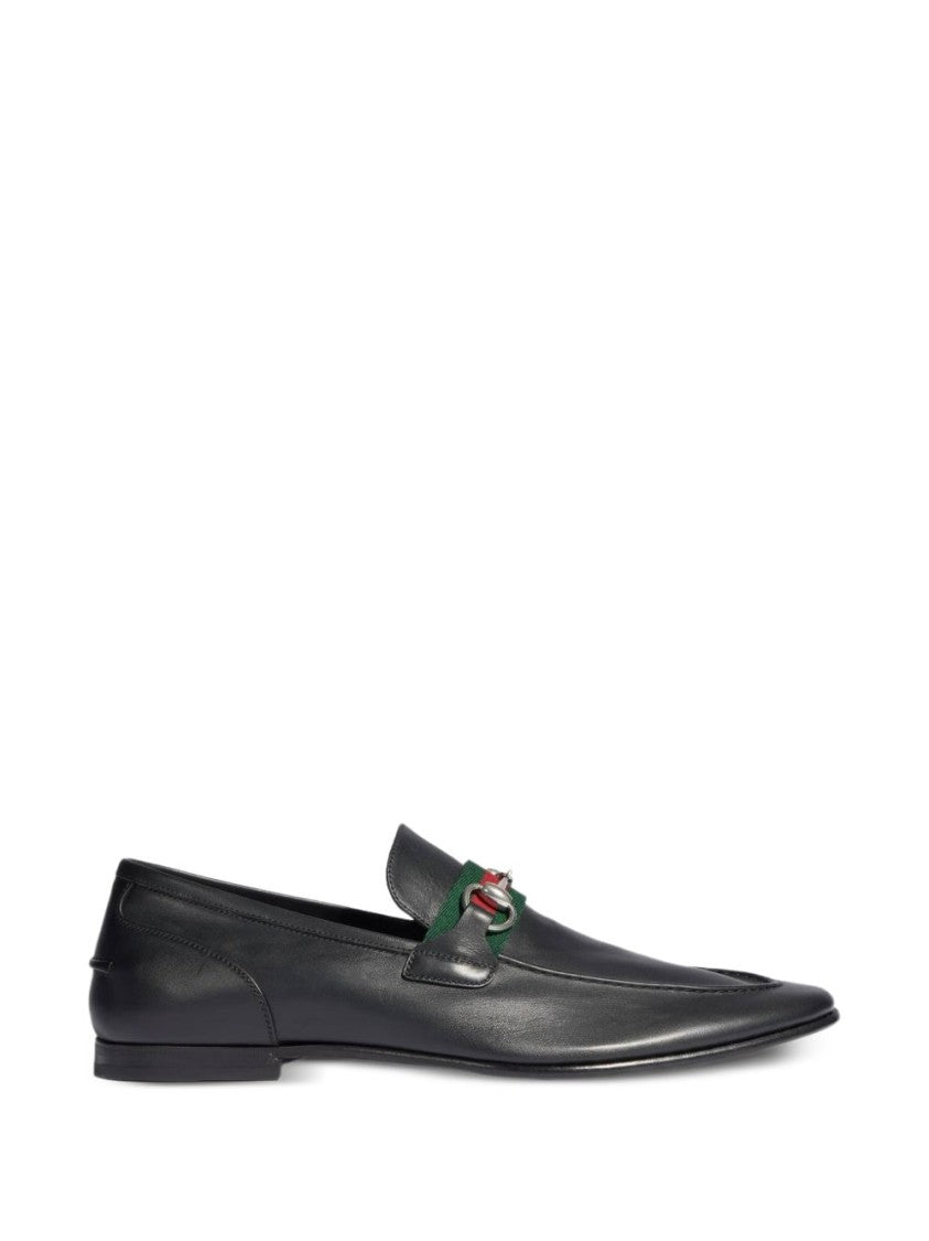Gucci Horsebit Pointed Toe Calfskin Loafers