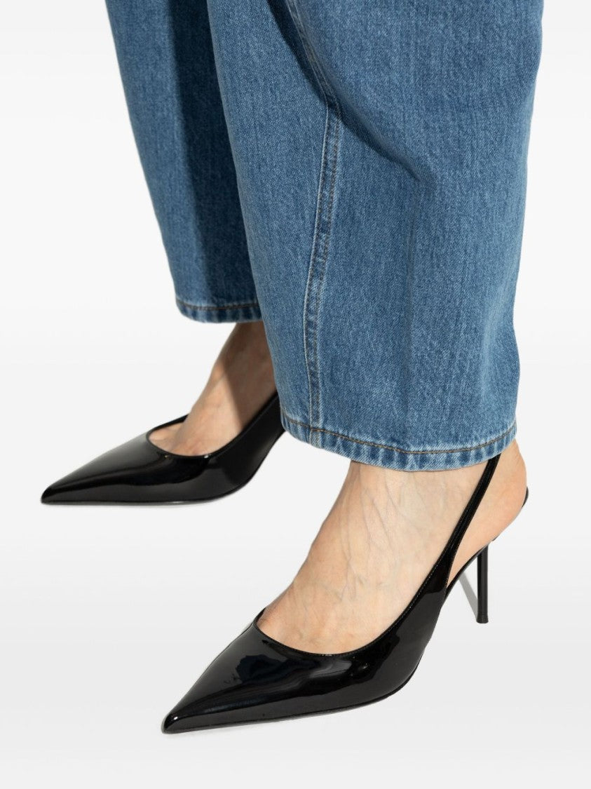 Paris Texas Pointed-Toe Slingback Pumps