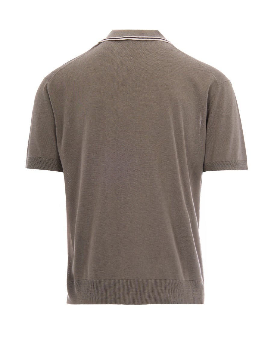 Paolo Pecora Paolo Pecora Green Silk Polo
