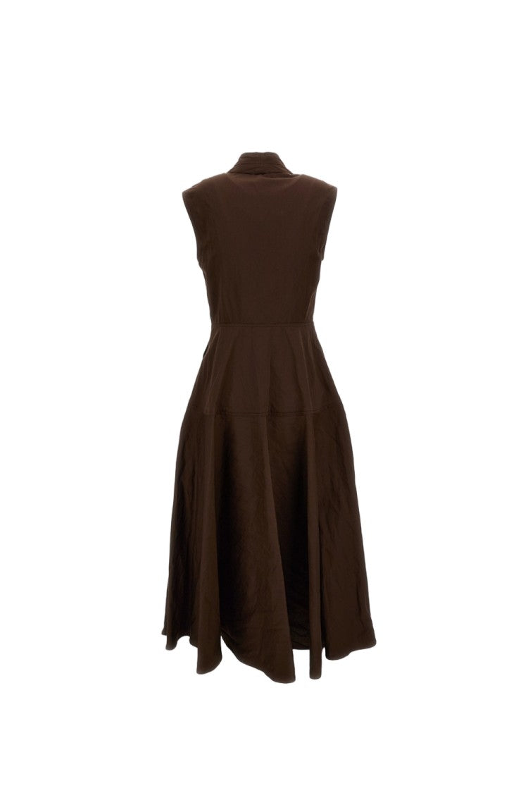 Mantù Classic Brown Dress With Smooth Texture