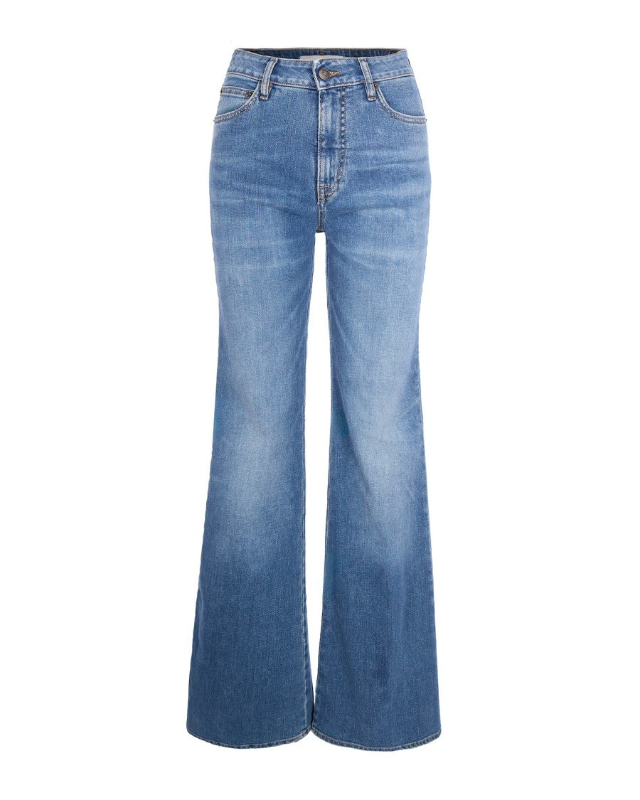 Cycle Navy Blue Flaire Jeans
