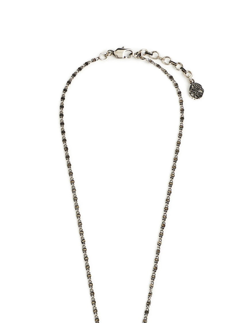 Alexander Mcqueen Plate Medallion Cameo Chain Necklace