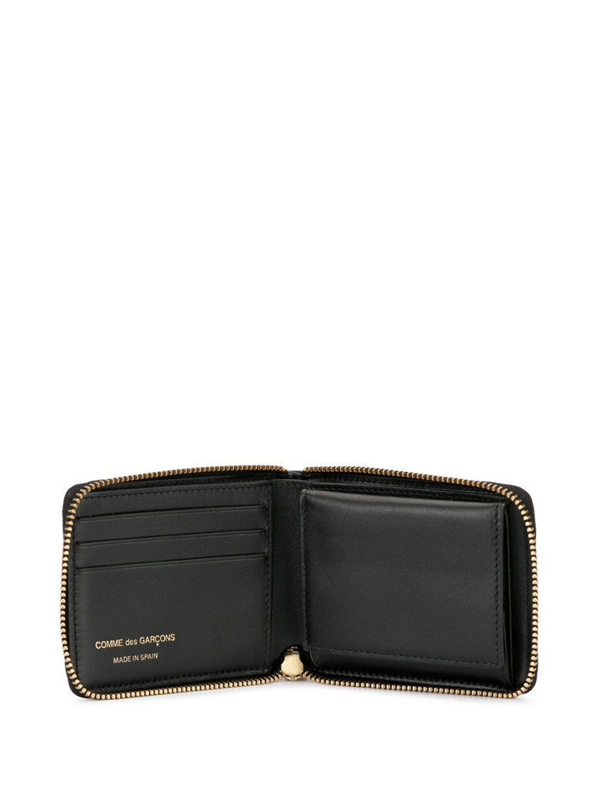 Comme Des Garçons Black Embossed Calf Leather Wallet