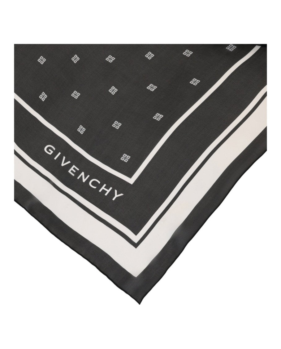 Givenchy Plumetis Oblong Scarf With Signature 4G Logo Border