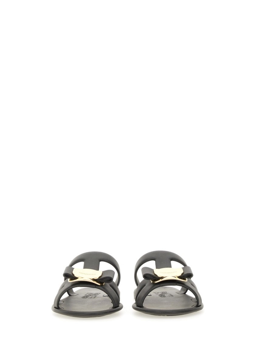 Ferragamo "New Vara" Slide Sandal