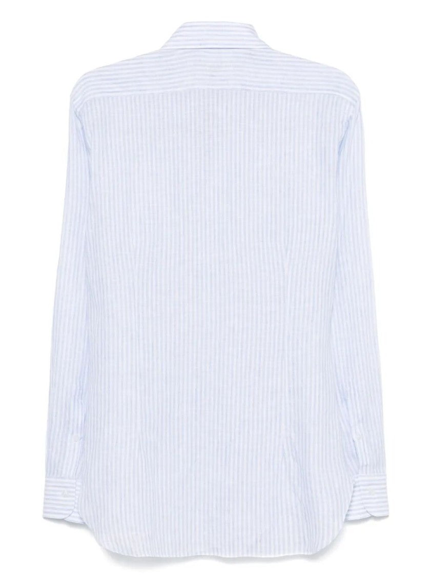 Barba Napoli Classic Striped Linen Shirt