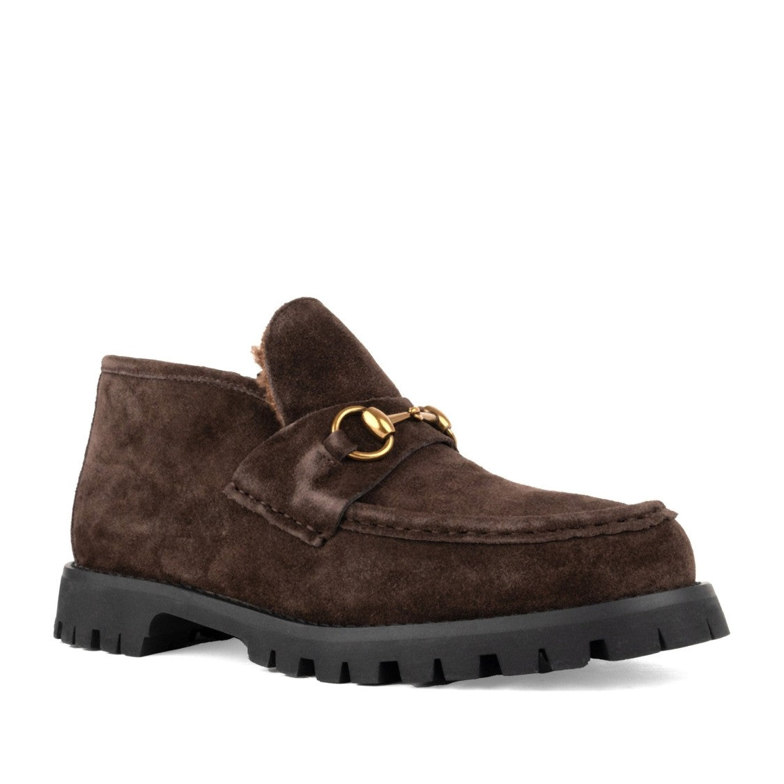 Sergio Moretti Brown Rich Wool-Lined Gold-Tone Detail Suede Boots