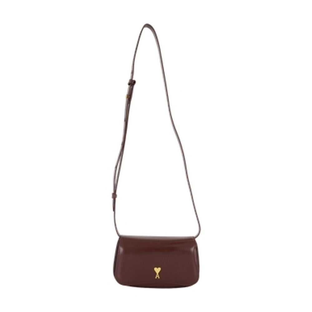 Ami Paris Paris Crossbody - Leather - Burgundy