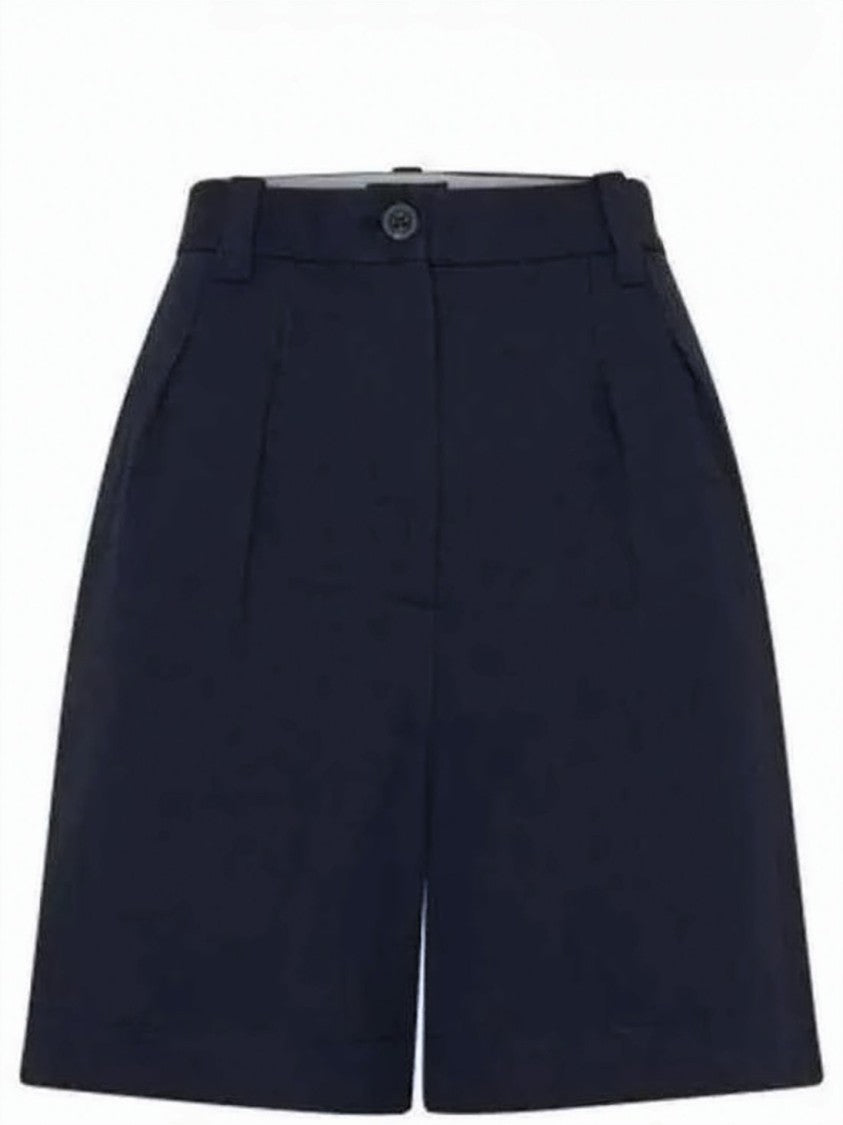 A.P.C. Tailored High-Waisted Shorts With Front Pleats