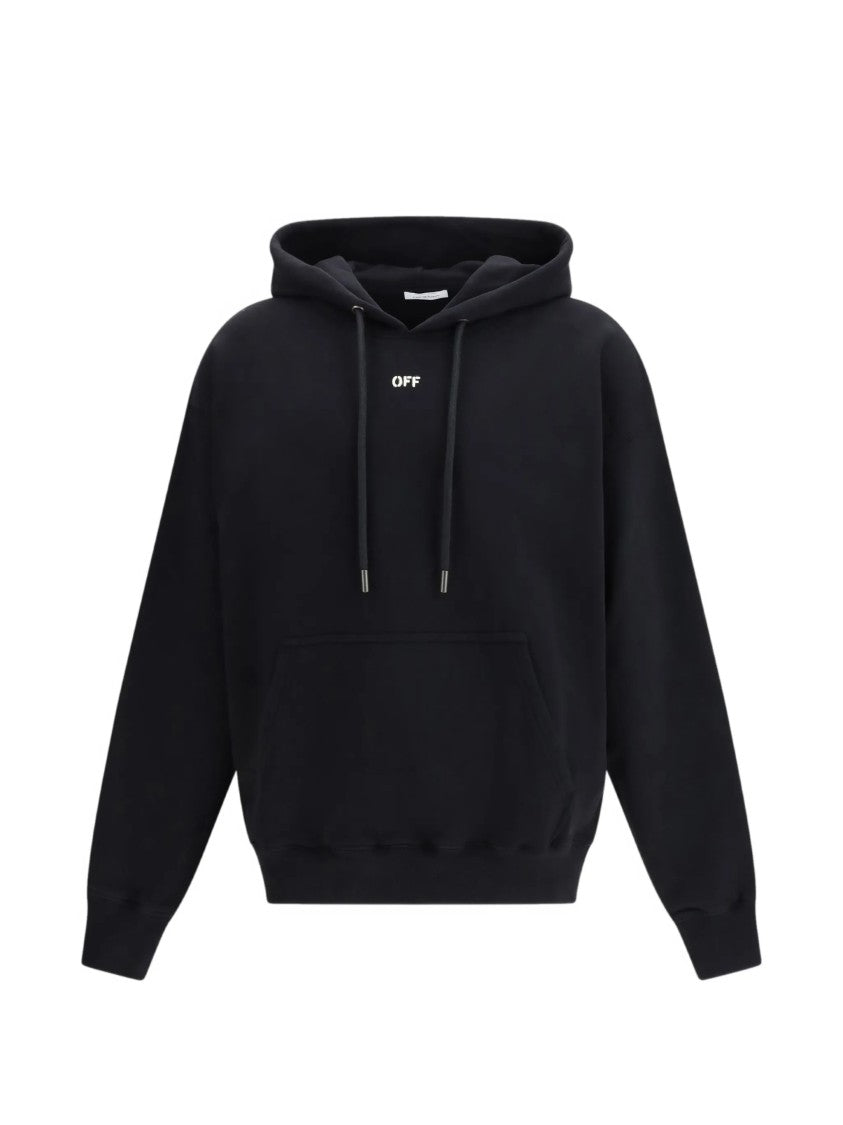 Off-White Black New Off Stamp Cotton Skate Hoodie