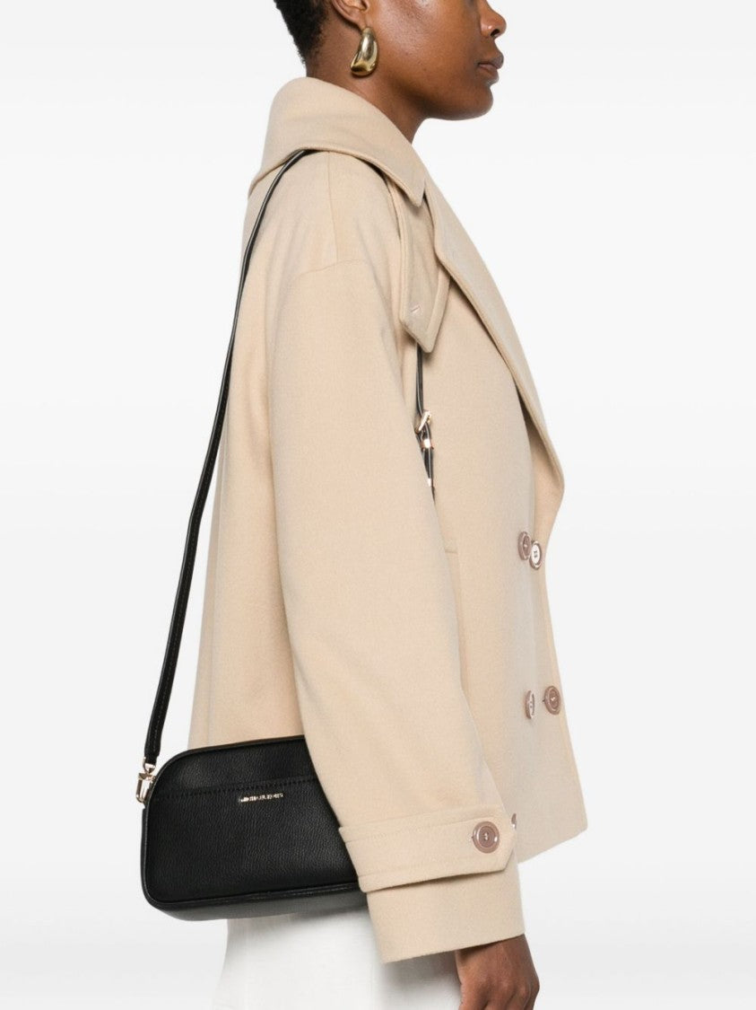 Michael Kors Structured Black Leather Shoulder Bag