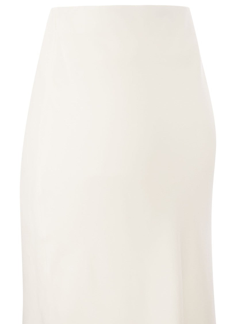 Brunello Cucinelli Viscose And Linen Long Pencil Skirt