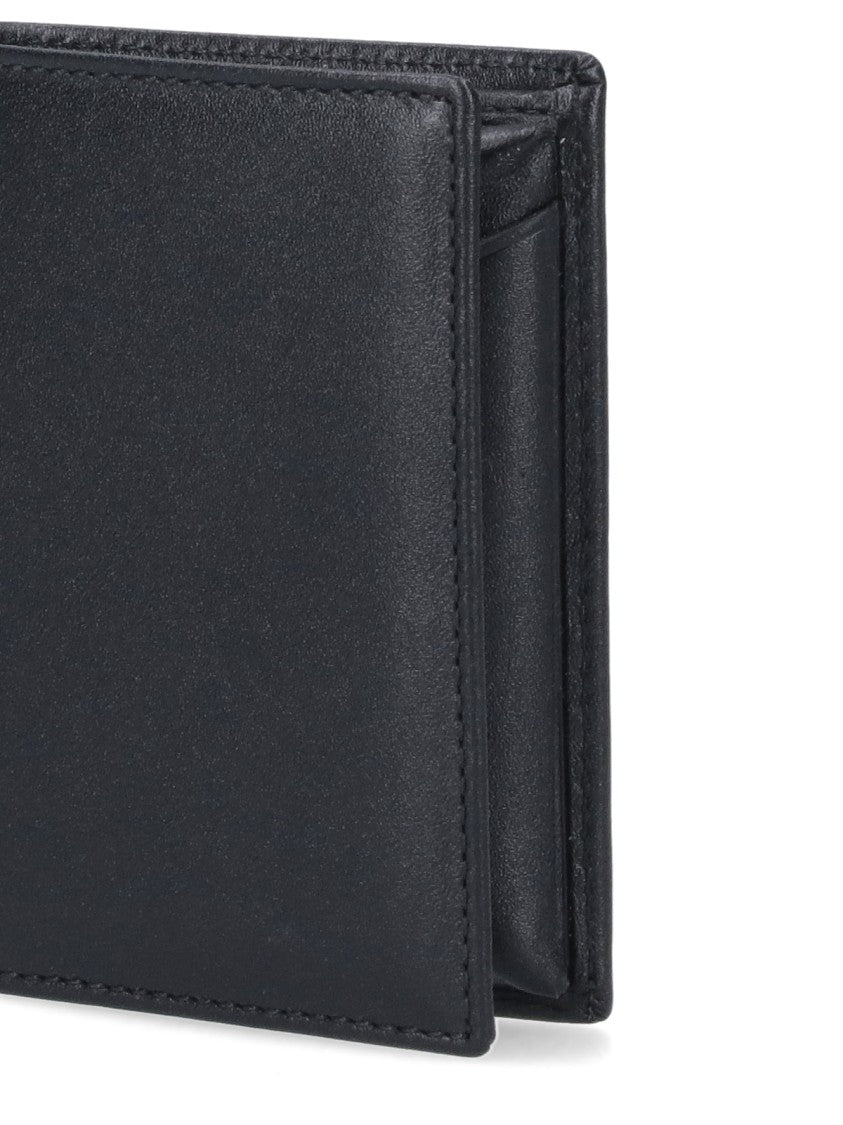 Comme Des Garçons Compact Bi-Fold Wallet With Gold Embossed Branding