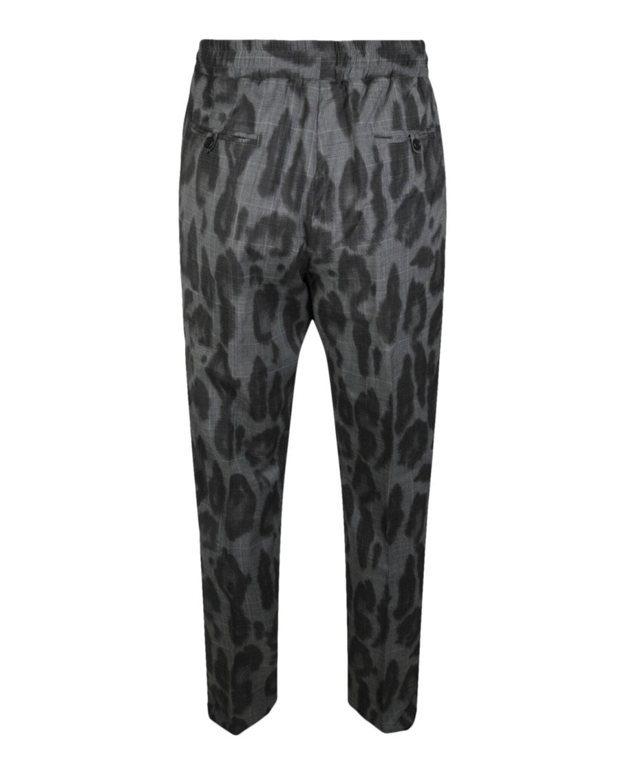 Stella Mccartney Mid Rise Leopard Print Piet Trousers With Tapered Leg
