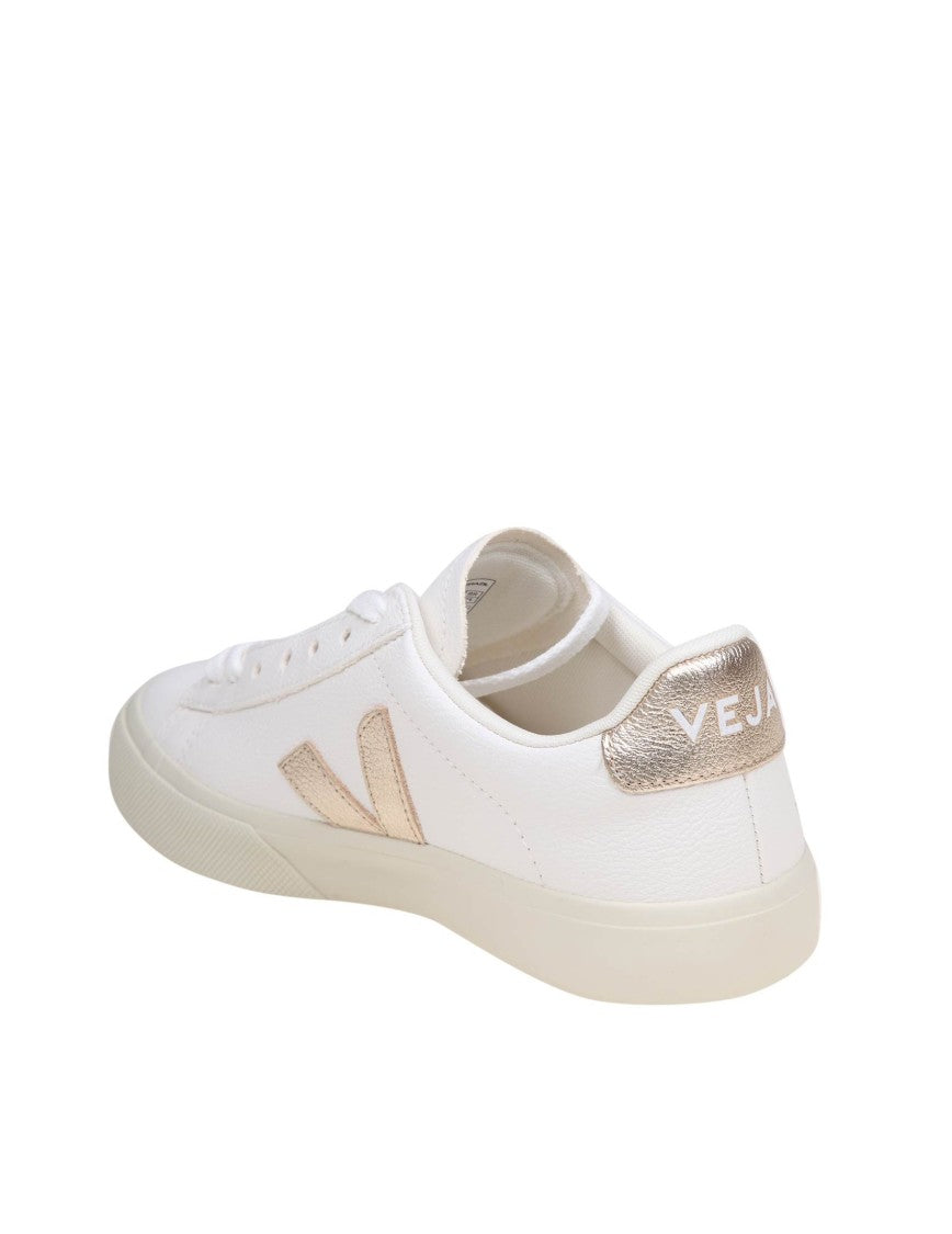 Veja Campo Sneakers In Chrome-Free White Leather