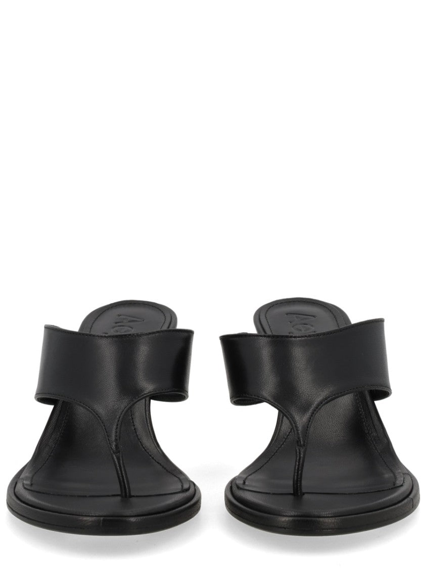 Aeydē Neutrals Olenna Thong Nappa Sandals