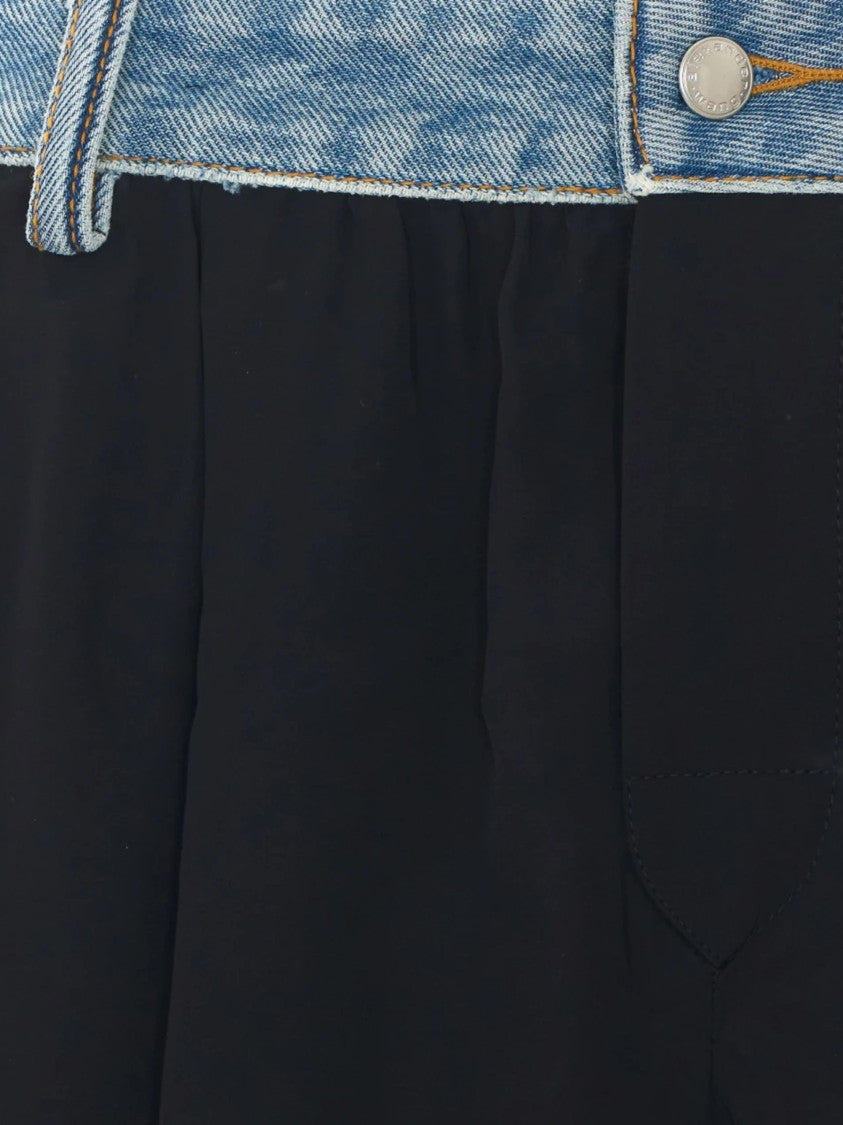 Alexander Wang Black Mid-Rise Denim Waistband Shorts