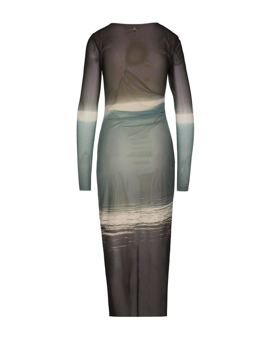 Patrizia Pepe Multicolor Degradé Midi Dress