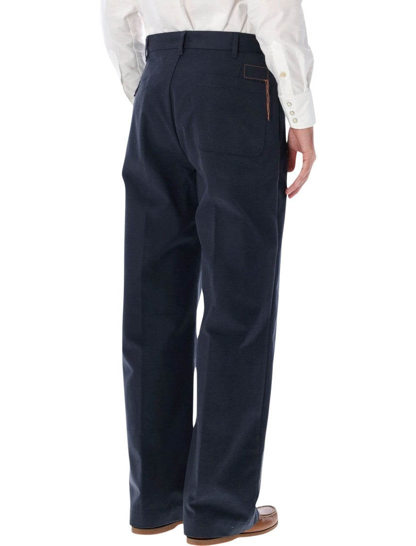 Fortela Silver Essential Straight-Cut Cotton Pants