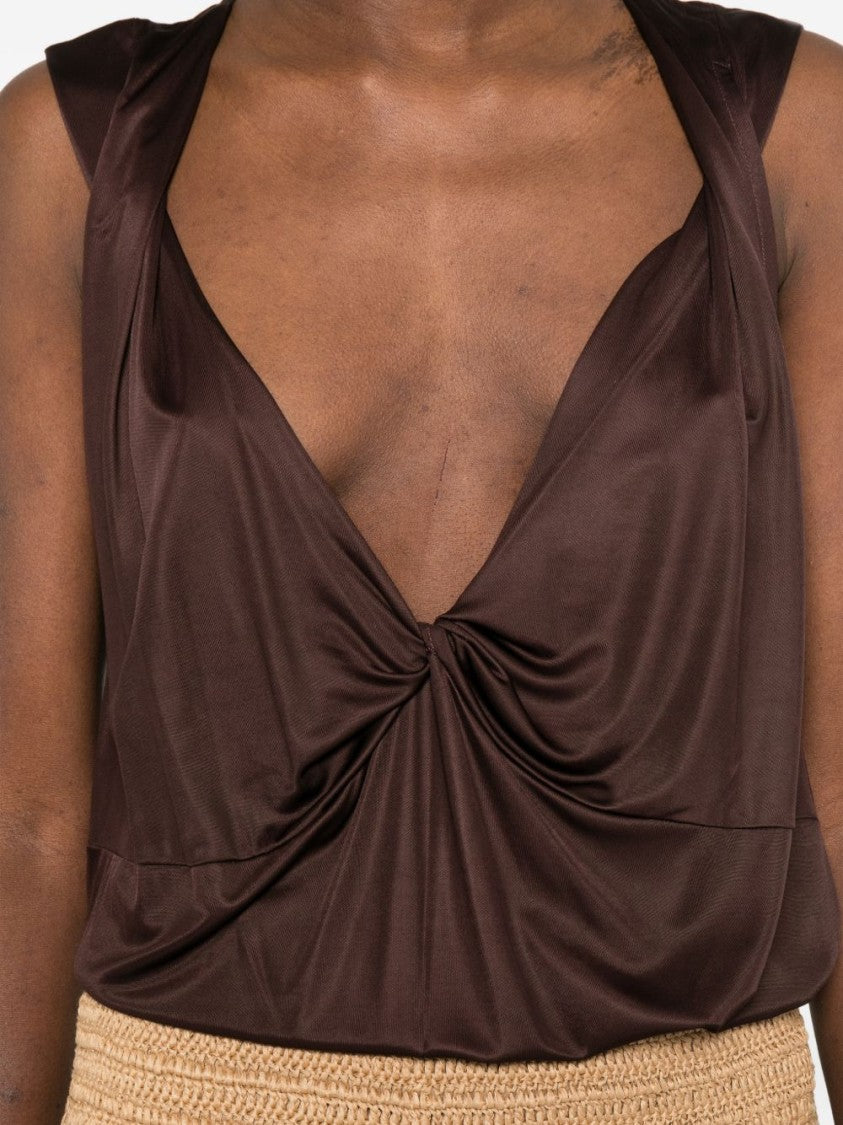 Dries Van Noten Rich Purple Sleeveless Top