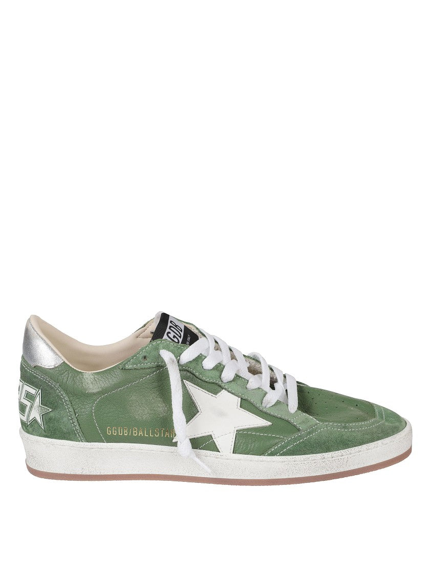 Golden Goose Textured Green Sneakers