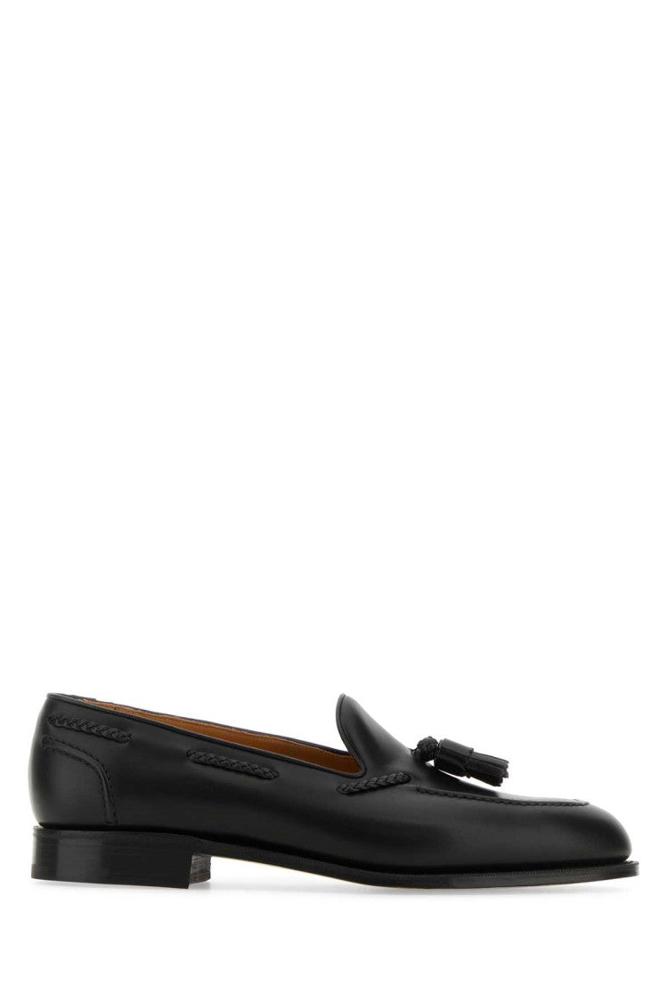 Edward Green Black Leather Belgravia Loafers