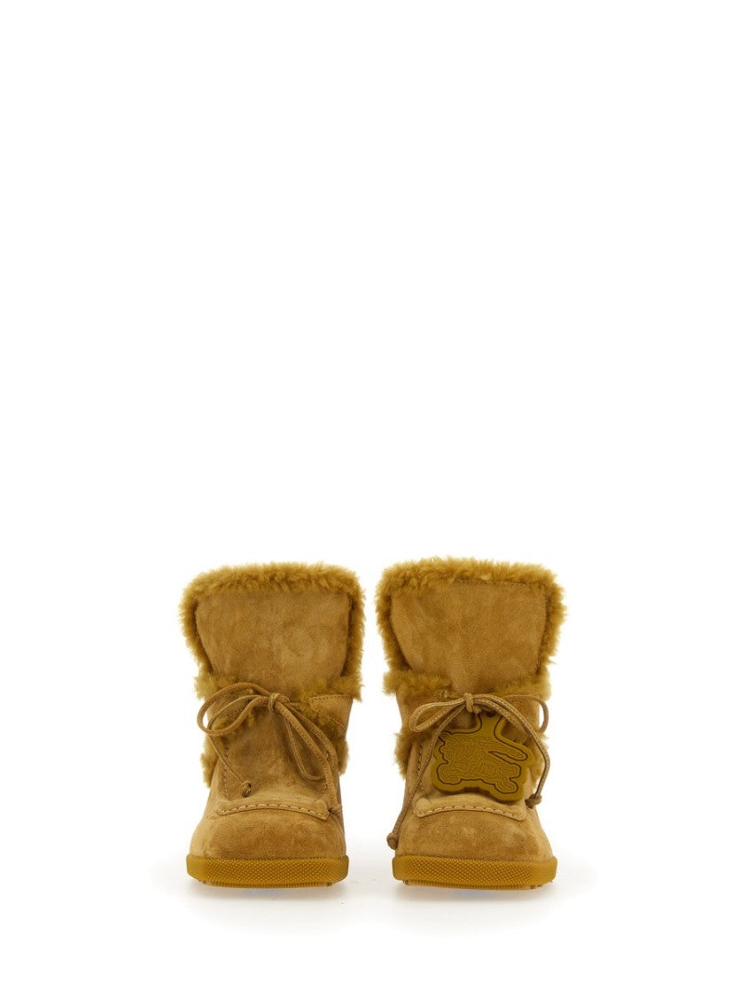 Burberry High Heel Calf Suede Mules