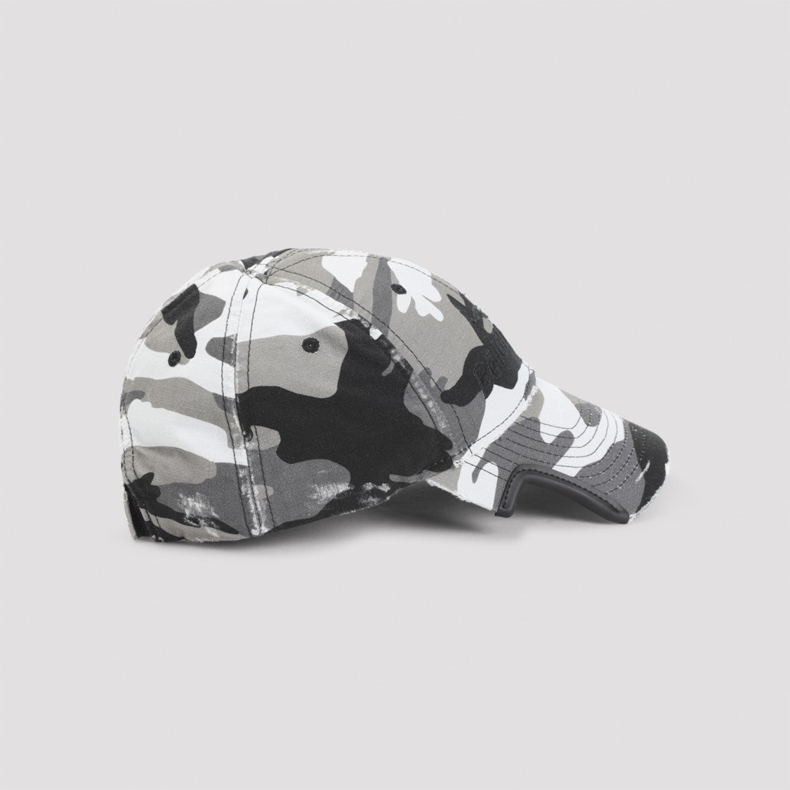 Balenciaga Camo Grey And Black Cotton Hat