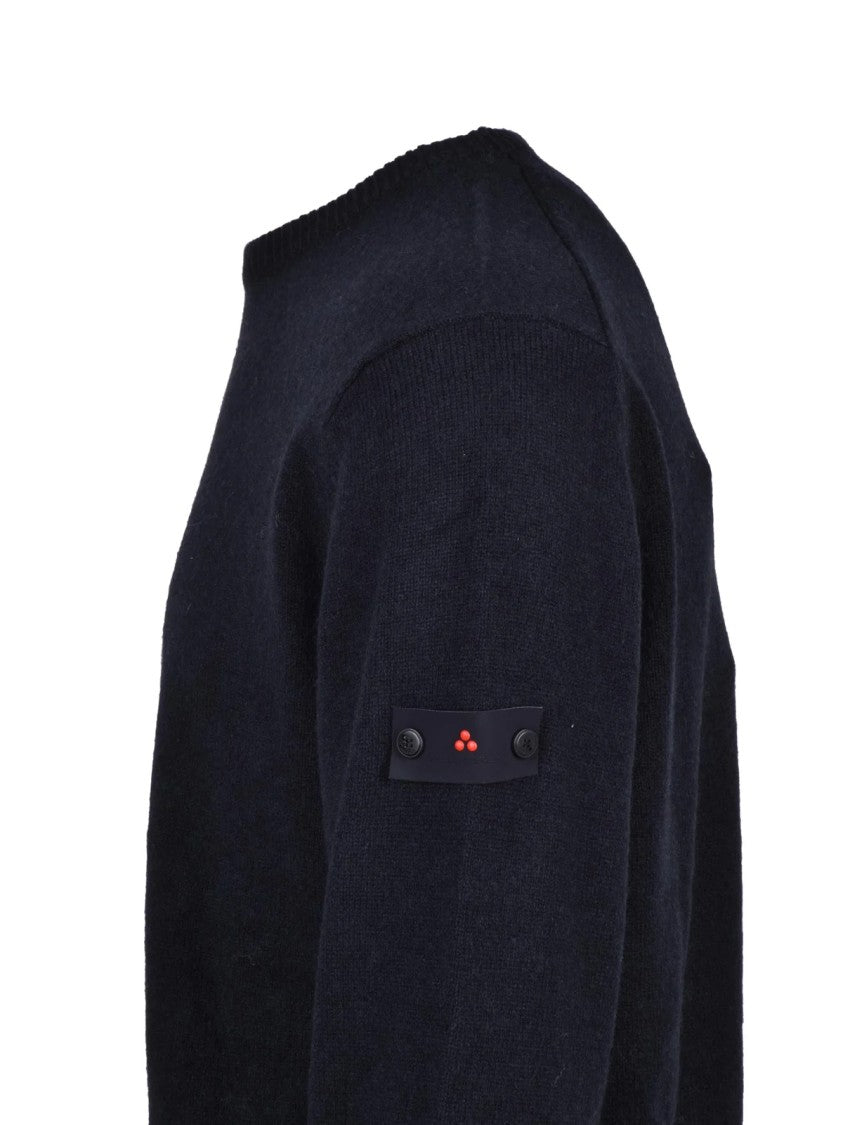 Peuterey Black Wool-Yak Blend Crewneck Sweater