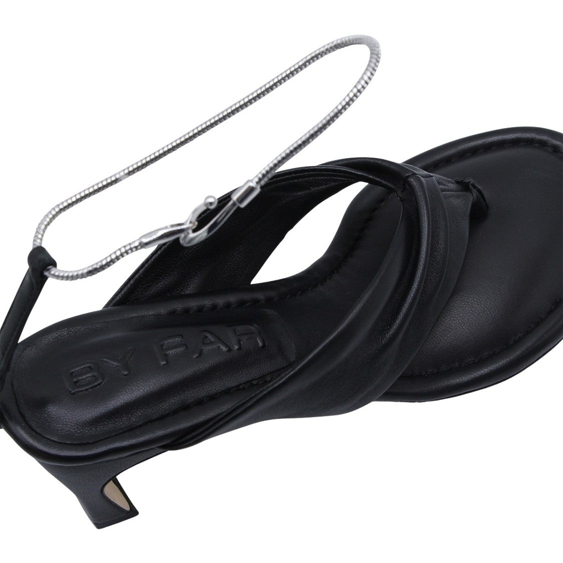 By Far Padded Black Sandals