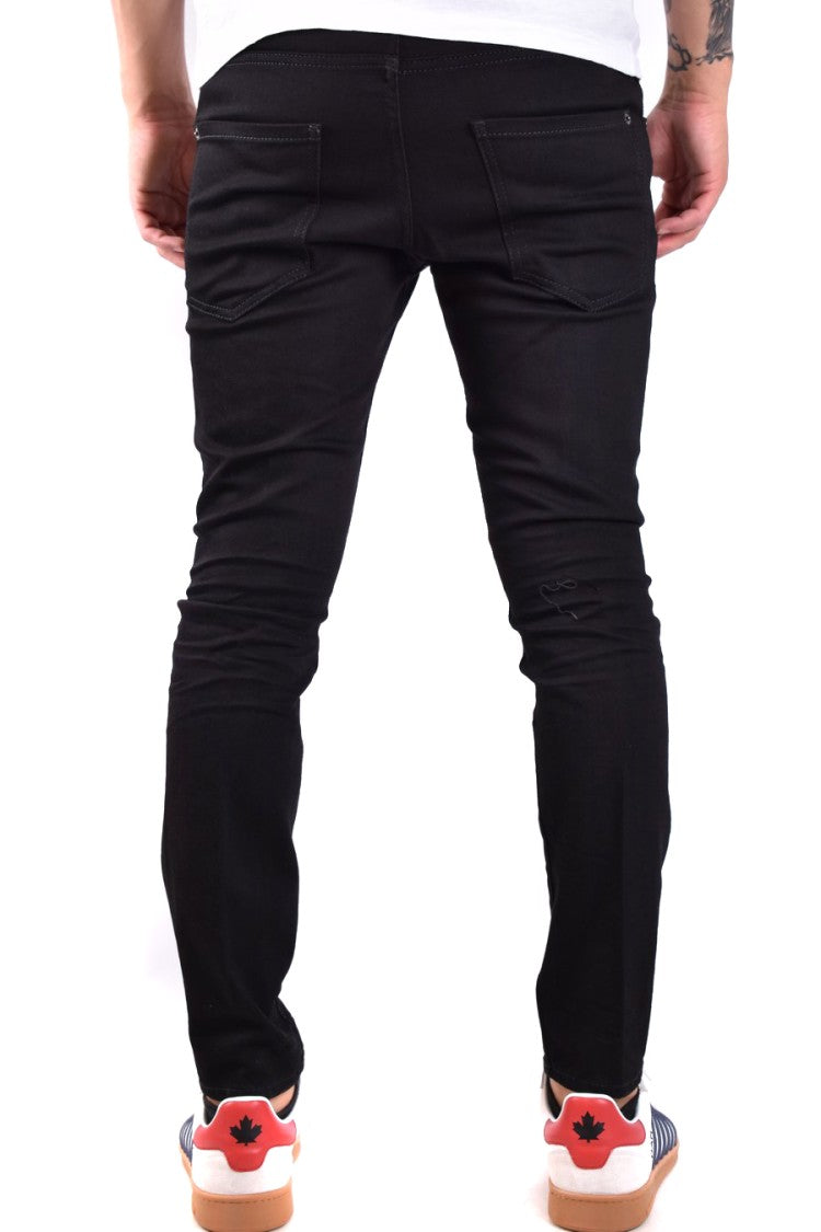 Dsquared2 Black Five-Pocket Straight-Leg Jeans